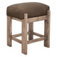 Eray Counter Height Stool | Dark Brown Faux Leather | Melina Wood 24"