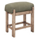 Eray Counter Stool | Olive Green Cushioned Seat | Melina Wood | 24"