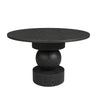 Dining Table | Black Solid Wood | 48’’ Round Top | Classic Turned Base BM334327