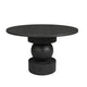 Dining Table | Black Solid Wood | 48’’ Round Top | Classic Turned Base BM334327