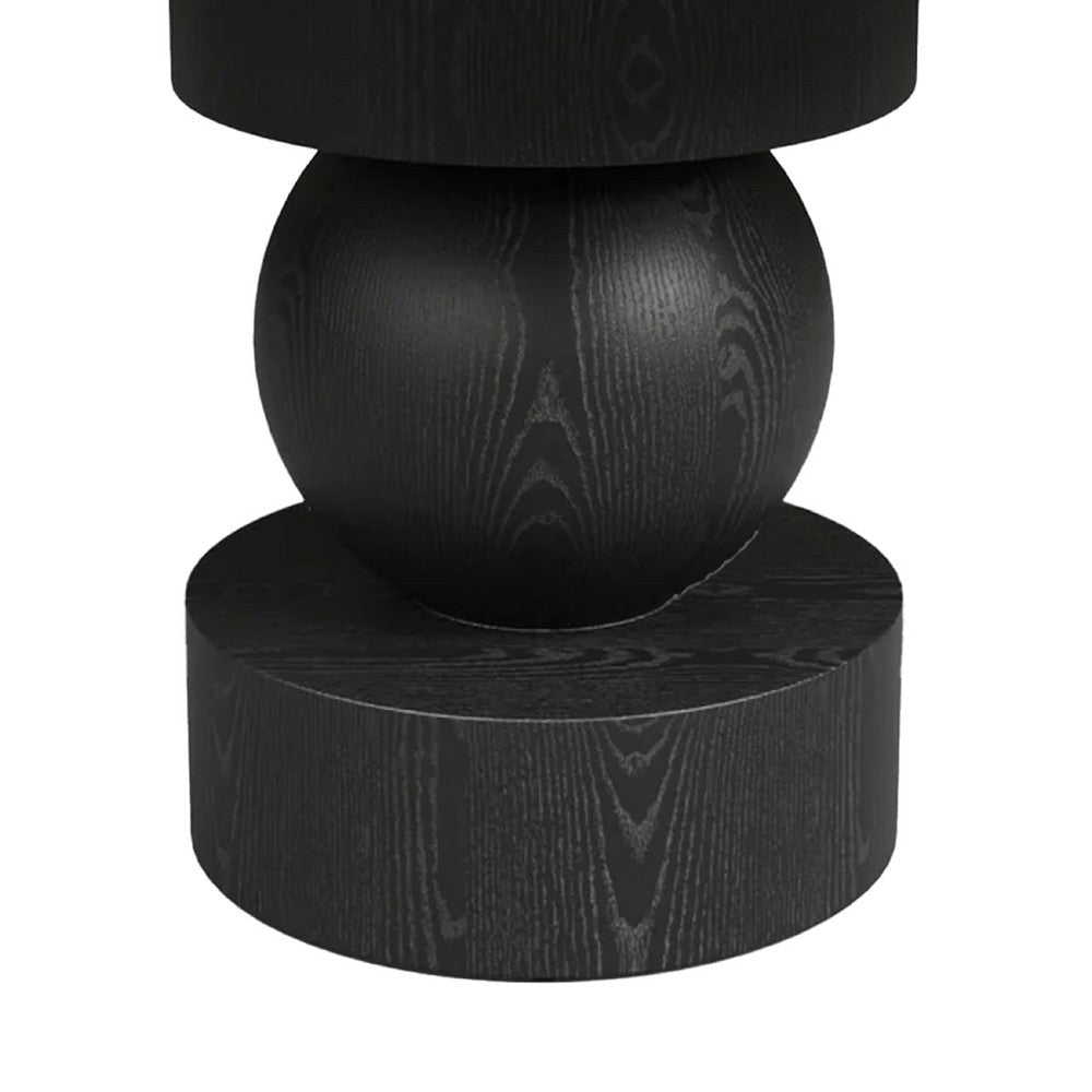 Dining Table | Black Solid Wood | 48’’ Round Top | Classic Turned Base BM334327