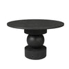 Dining Table | Black Solid Wood | 48" Round Top | Classic Turned Base
