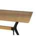 Dining Table | 79’’ | Rectangular Brown Wood Top | Black Metal Legs BM334328