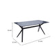 Dining Table | 47’’ | Rectangular Black Wood Top | Angled Tapered Legs BM334329