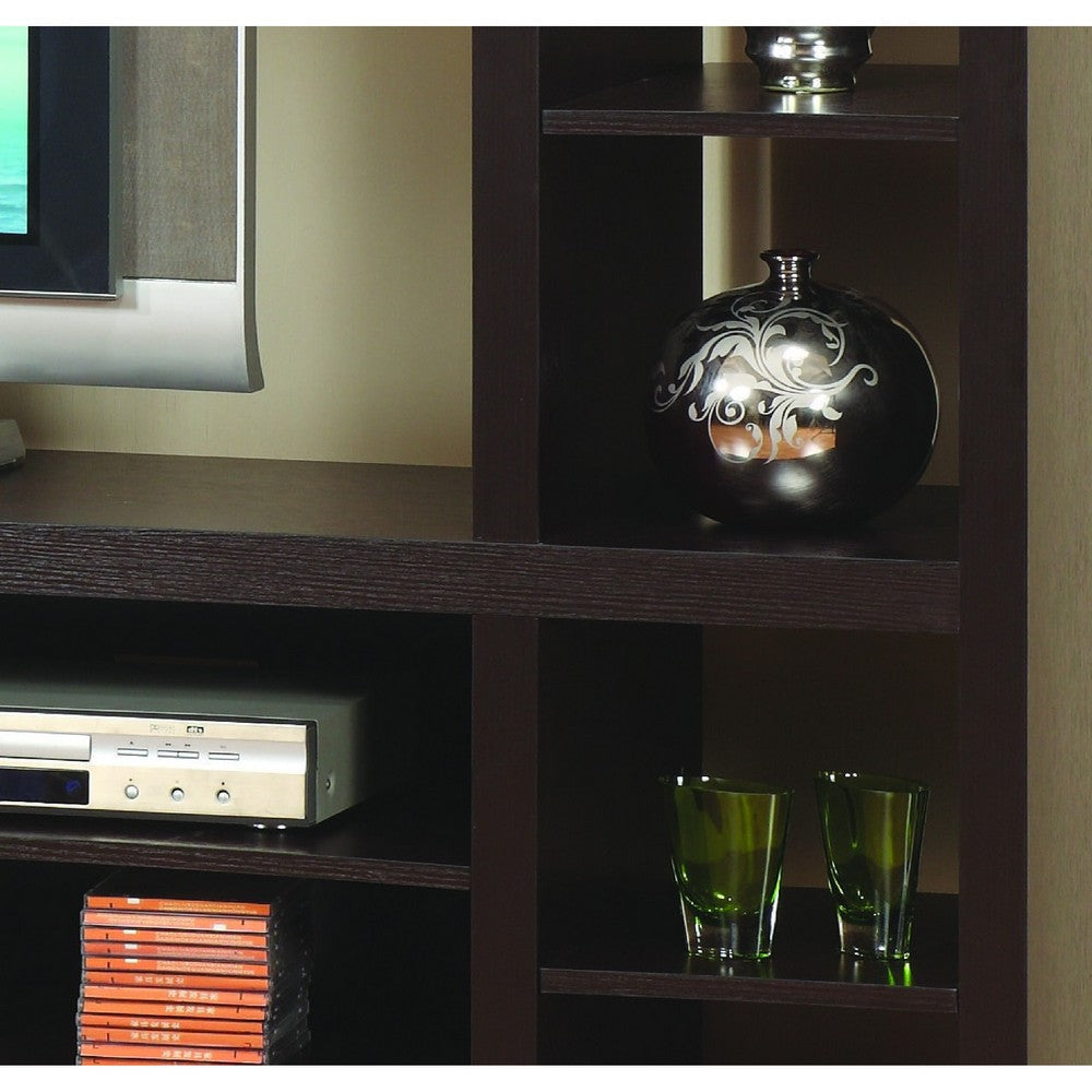 TV Stand Cabinet with Piers for 48 Inch Screen 10 Shelves Brown BM334333