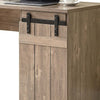 Fior Home Writing Desk | 47’’ | Hazelnut Brown Wood | Faux Barn Door