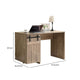 Fior Home Writing Desk | 47’’ | Hazelnut Brown Wood | Faux Barn Door
