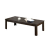 3 Piece Living Room Coffee and End Table Set | Black Wood Rectangular BM334347