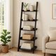 Accent Ladder Bookcase with 5 Shelves | 72" | Red Cocoa Brown