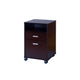 Desk w File Cabinet | 2 Storage Drawers | 47’’ Red Cocoa Brown BM334351