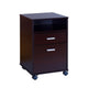 Desk w File Cabinet | 2 Storage Drawers | 47’’ Red Cocoa Brown BM334351