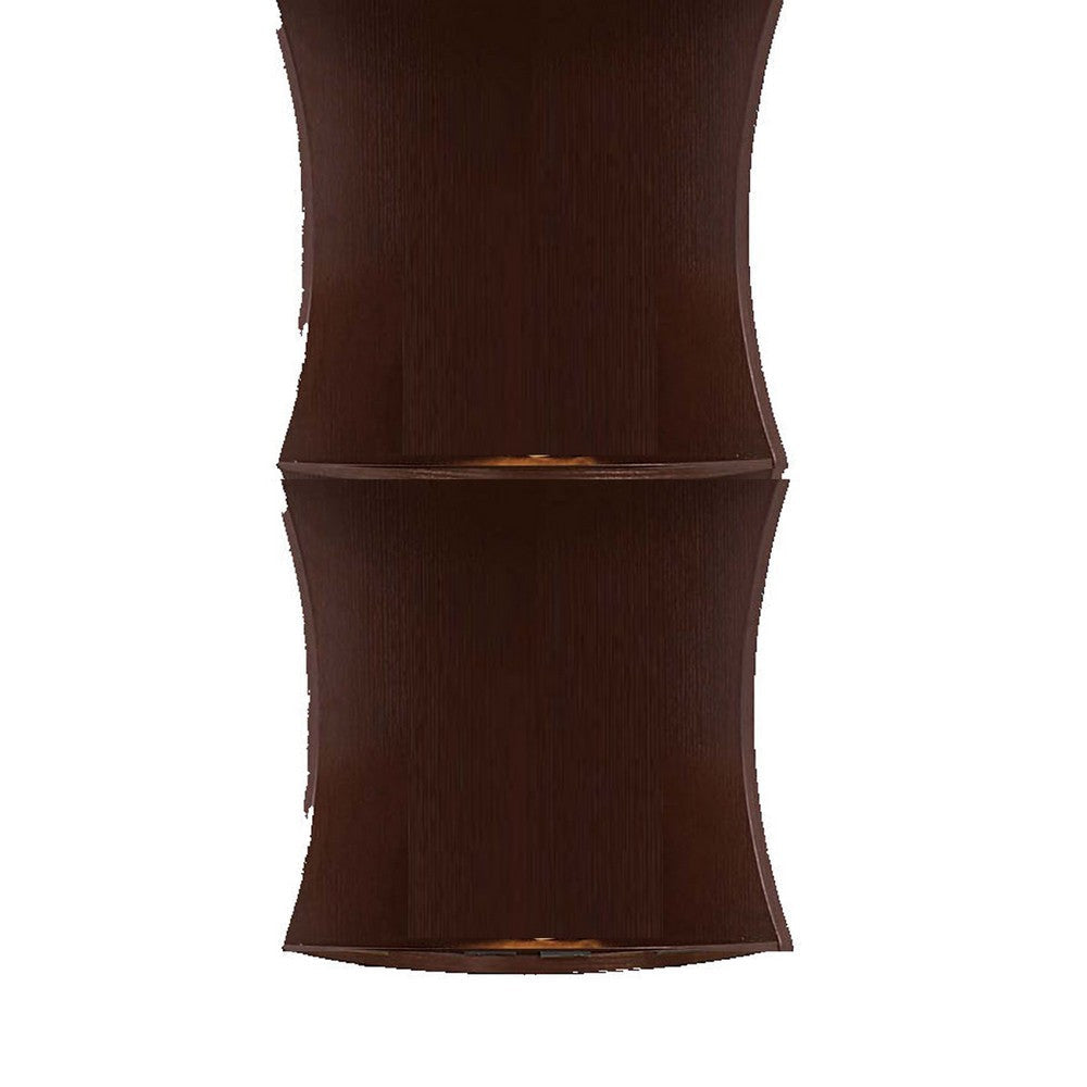 Corner Bookcase | 5 Storage Shelves | 77’’ Tall | Red Cocoa Brown BM334352