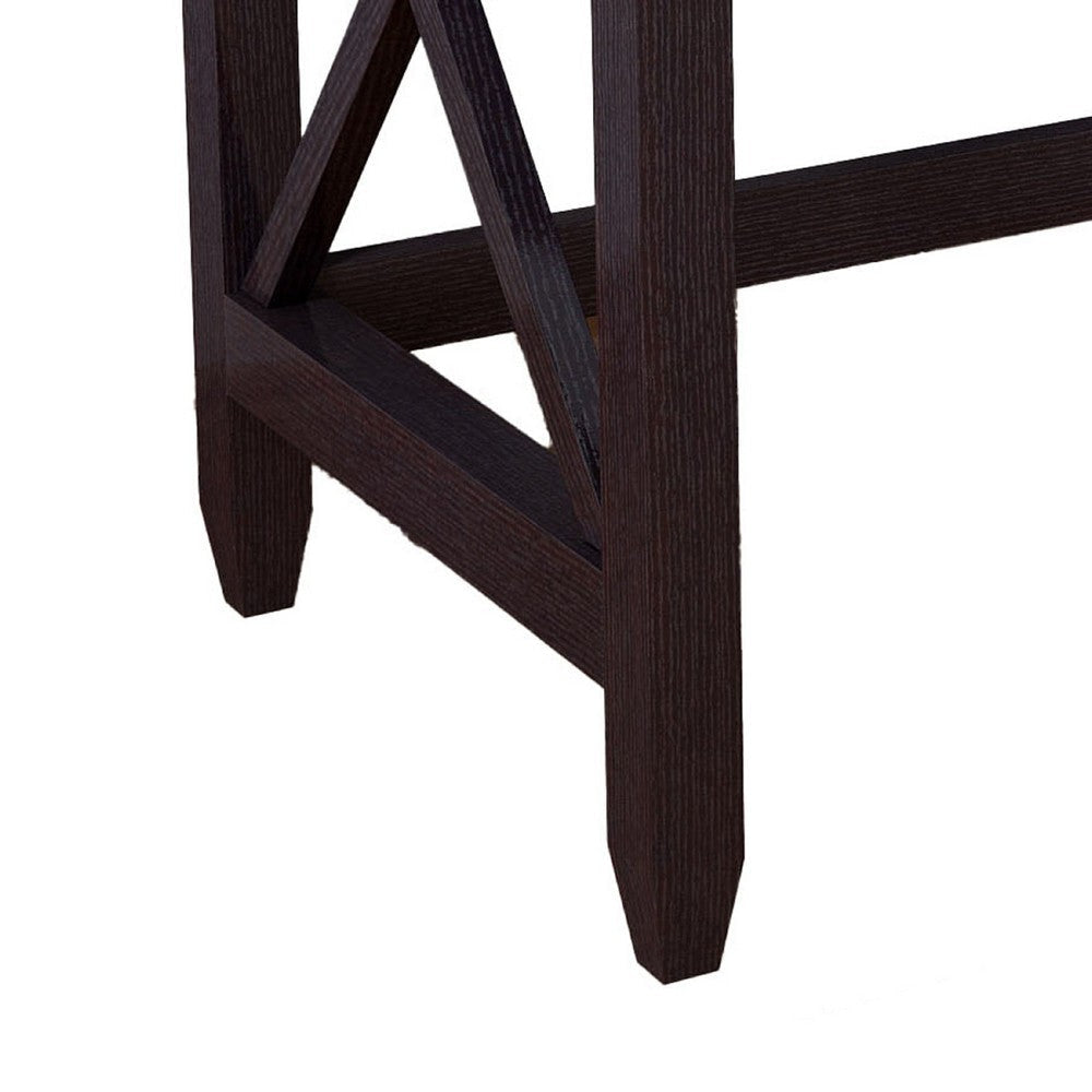 Home Office Writing Desk | 2 Drawers | 47’’ Farmhouse Red Cocoa Brown BM334353