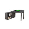 Working Desk with Credenza | 3 Drawers | 55’’ | Gray and Silver BM334356