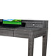 Working Desk with Credenza | 3 Drawers | 55’’ | Gray and Silver BM334356