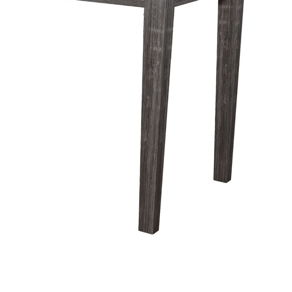 Working Desk with Credenza | 3 Drawers | 55’’ | Gray and Silver BM334356