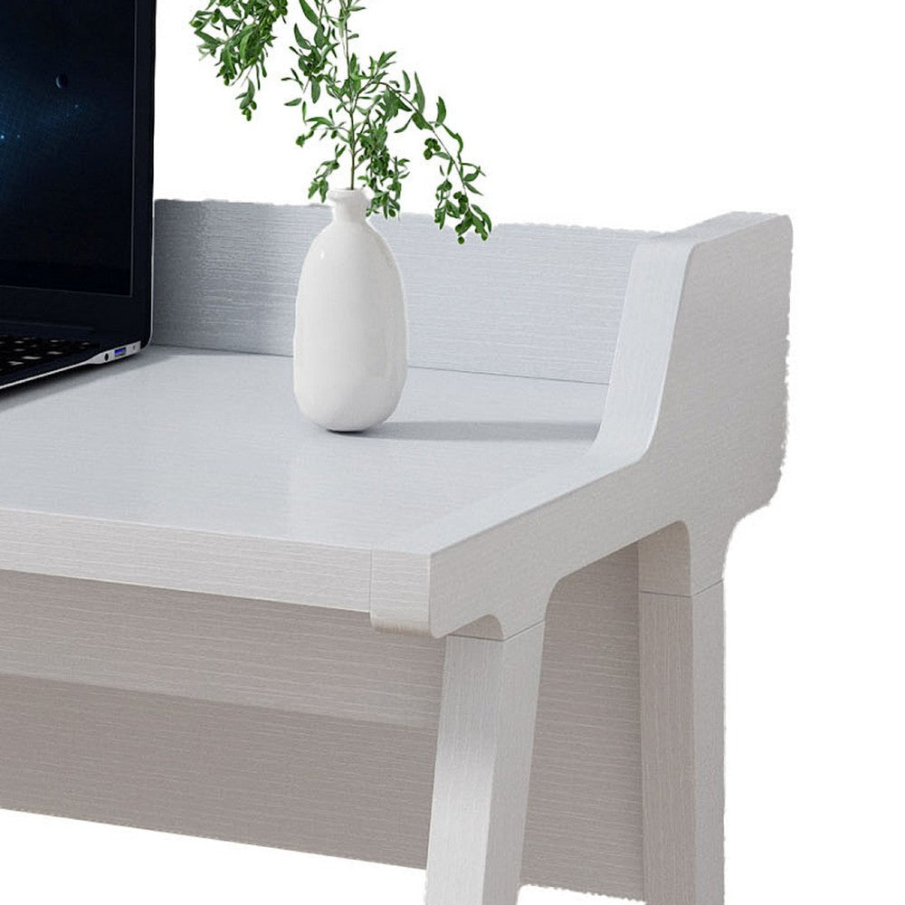 Writing Desk | Wrap Around Tabletop | 50’’ | Modern White Finish BM334357