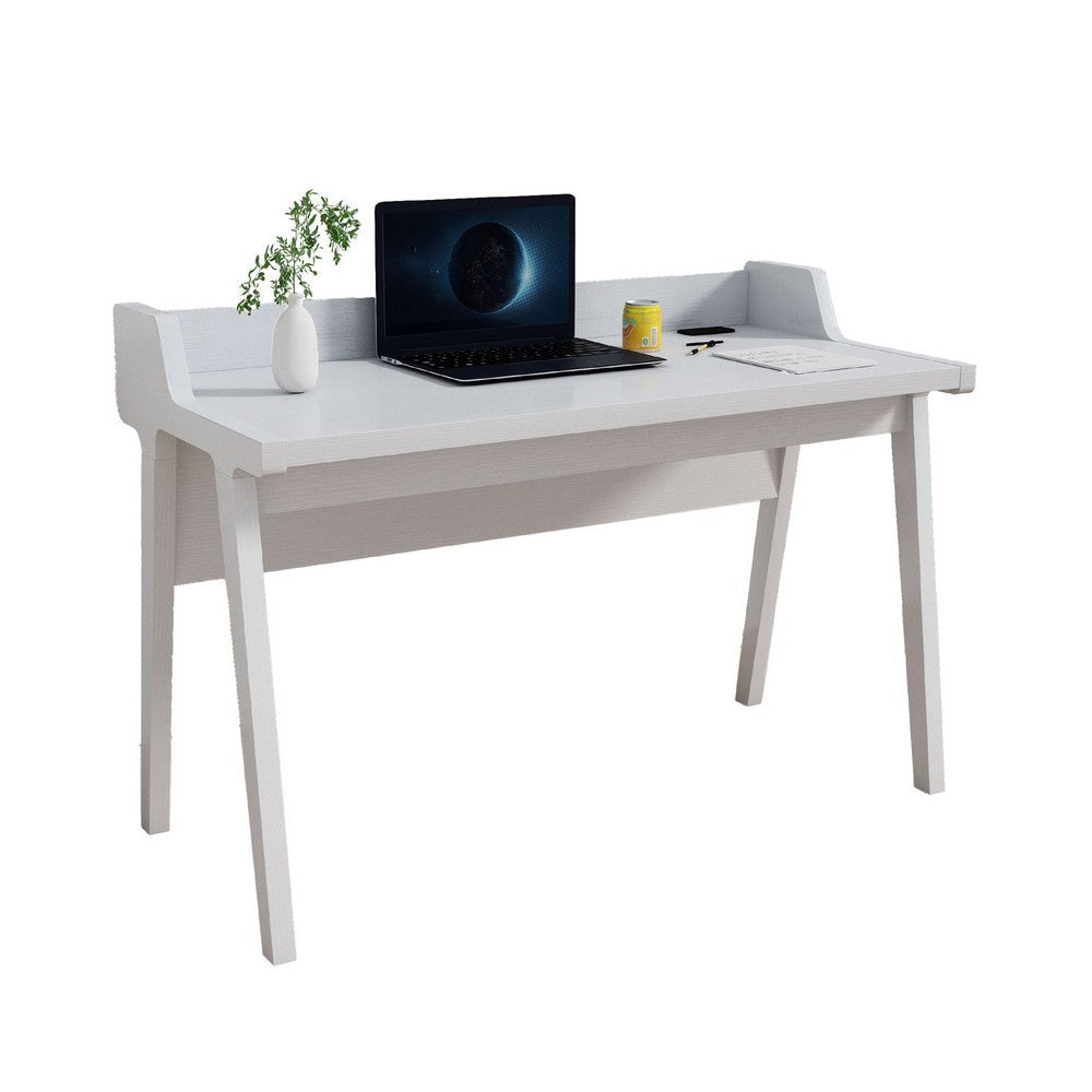 Writing Desk | Wrap Around Tabletop | 50" | Modern White Finish