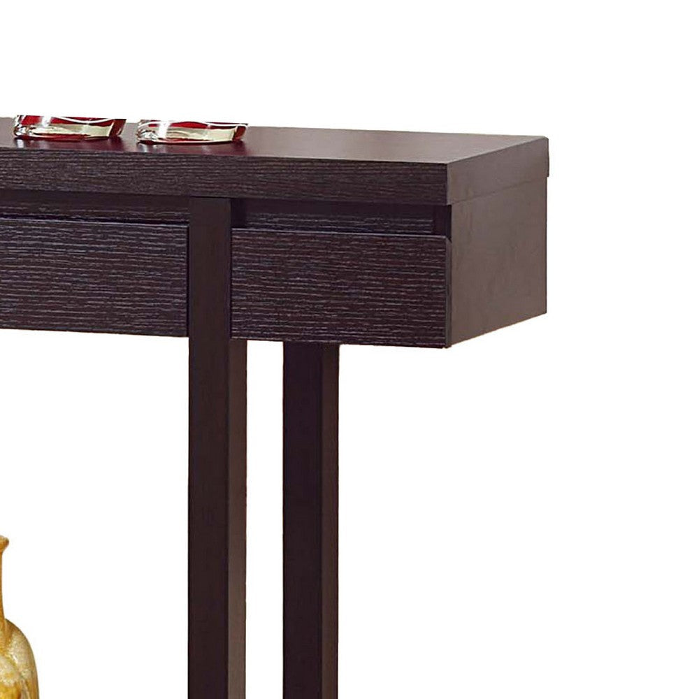 Console Table | Red Cocoa Brown | 36’’ Hidden Storage Drawer BM334358