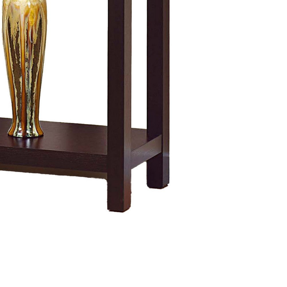 Console Table | Red Cocoa Brown | 36’’ Hidden Storage Drawer BM334358