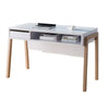 Writing Desk | 1 Drawer and Open Shelf | 47’’ | Modern White and Brown BM334368