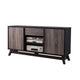 Modern TV Stand Cabinet 2 Doors 2 Shelves 60 Inch Gray Wood BM334370
