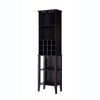 Tall Wine Rack Cabinet Bar for 12 Bottles 4 Shelf 71 Inch Cocoa Brown BM334373