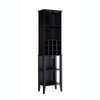 Tall Wine Rack Cabinet Bar for 12 Bottles, 4 Shelf 71 Inch Cocoa Brown