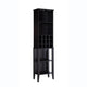 Tall Wine Rack Cabinet Bar for 12 Bottles, 4 Shelf 71 Inch Cocoa Brown
