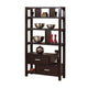 Display Cabinet with 5 Shelves | 2 Drawers | 63’’ | Red Cocoa Brown BM334375