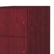 Yuro Utility Cabinet 4 Storage Doors 54 Inch Red Mahogany Brown BM334376