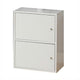 Storage Cabinet 2 Doors and 2 Shelves 23 Inch Minimalist White BM334381
