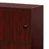 Tora Storage Cabinet 3 Doors and 3 Shelves 34 Inch Mahogany Brown