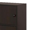 Tora Storage Cabinet 3 Doors and 3 Shelves 34 Inch Red Cocoa Brown