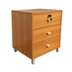 Zyal Nightstand 3 Storage Drawers 21 Inch Light Cherry Brown Wood BM334387