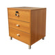 Zyal Nightstand 3 Storage Drawers 21 Inch Light Cherry Brown Wood BM334387
