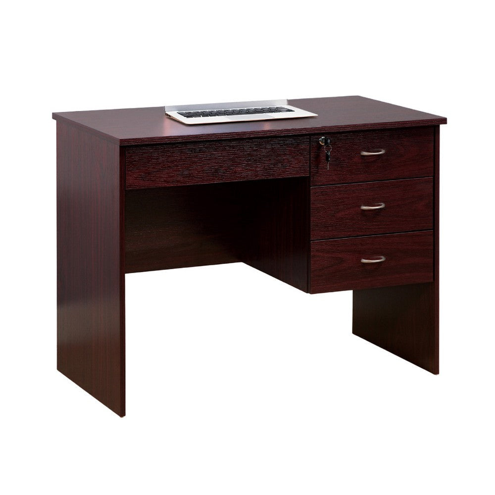 Sial Laptop Desk | 4 Drawers | 40" | Mahogany Brown Composite Board