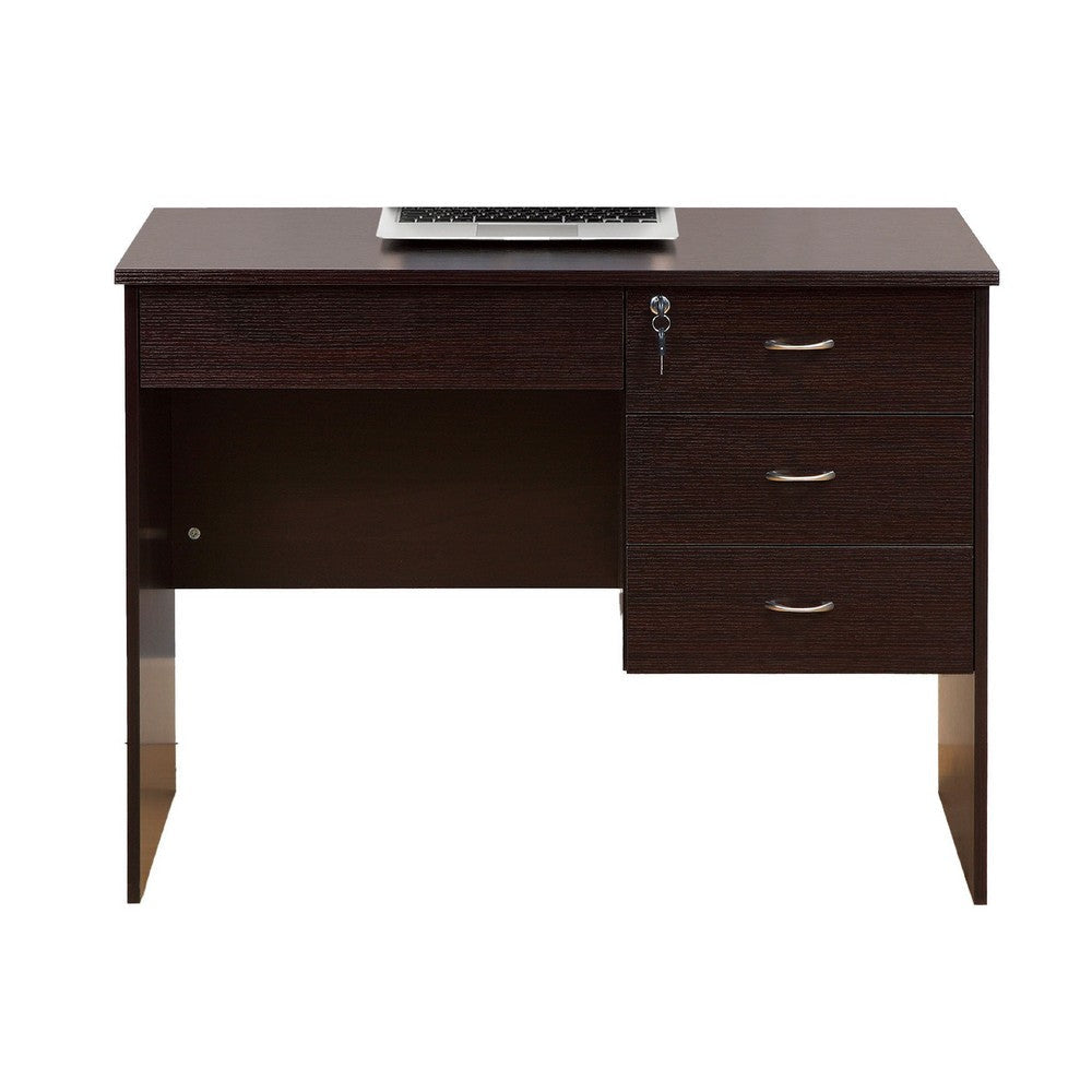 Sial Laptop Desk | 4 Drawers | 40" | Red Cocoa Brown Composite Board