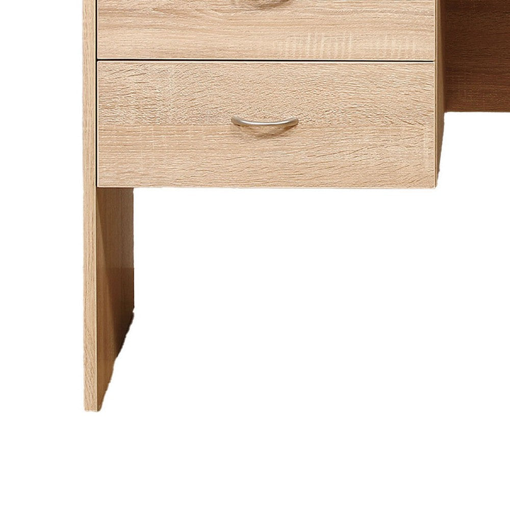 Sial Laptop Desk | 4 Drawers | 40’’ | Weathered White Brown Wood