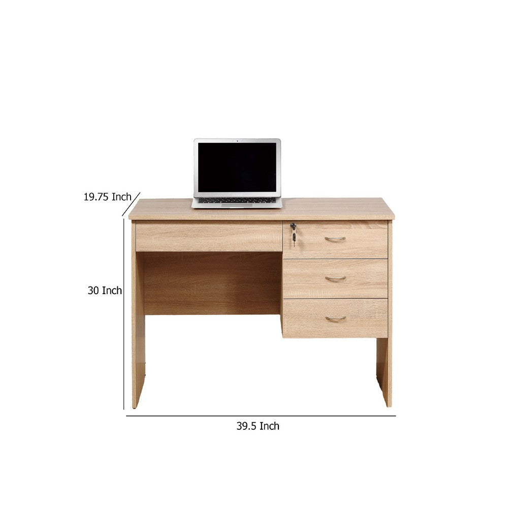 Sial Laptop Desk | 4 Drawers | 40’’ | Weathered White Brown Wood
