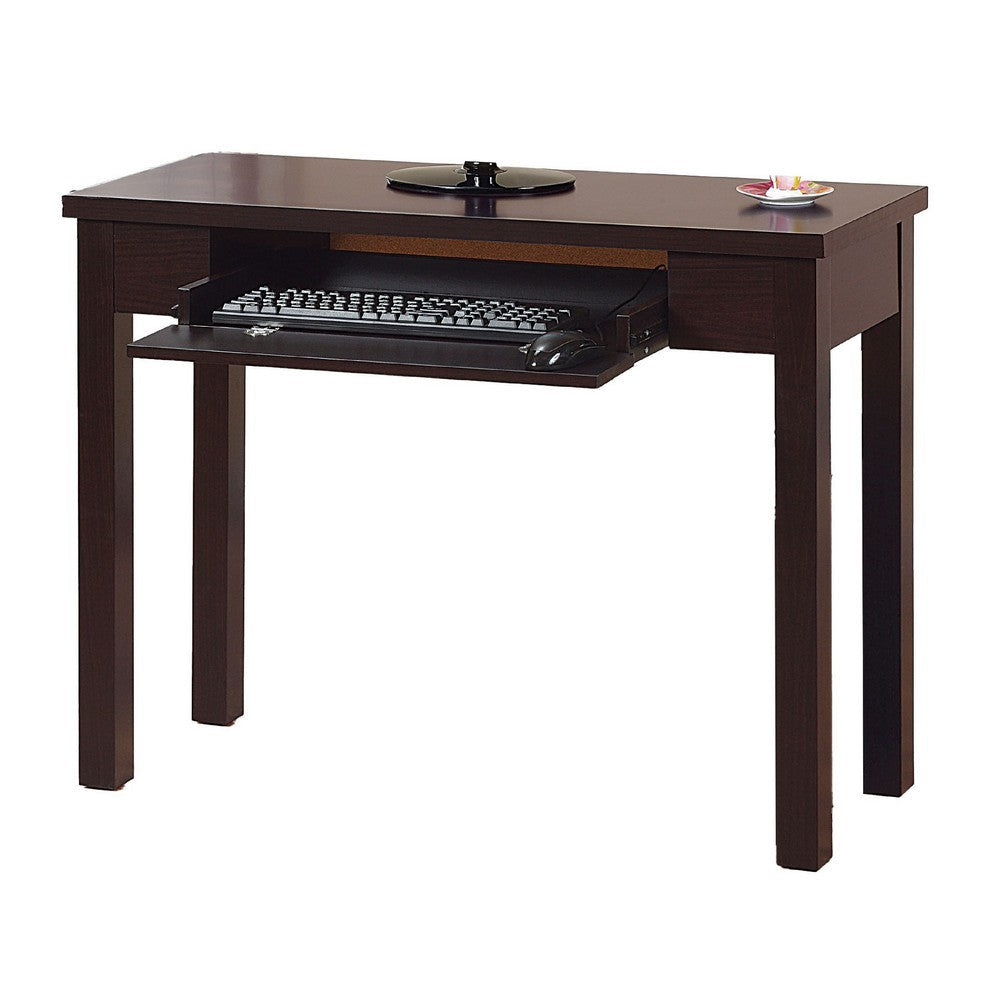 Computer Desk | Flip-Down Keyboard Drawer | 39’’ | Red Cocoa Brown BM334394