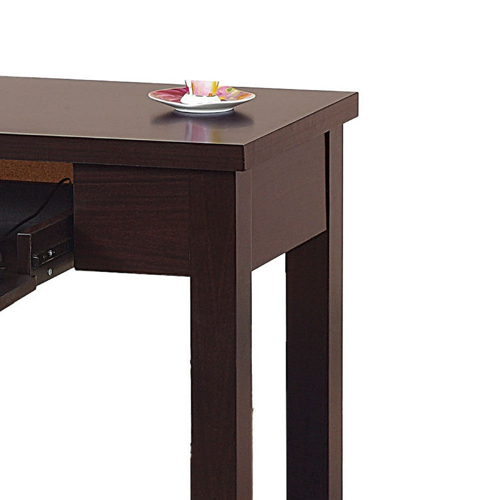 Computer Desk | Flip-Down Keyboard Drawer | 39’’ | Red Cocoa Brown BM334394