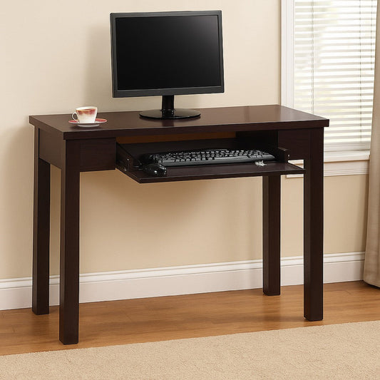 Computer Desk | Flip-Down Keyboard Drawer | 39" | Red Cocoa Brown