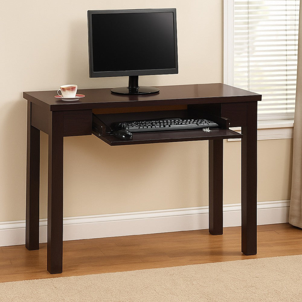 Computer Desk | Flip-Down Keyboard Drawer | 39" | Red Cocoa Brown