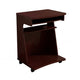 Yabi Utility Cart, Pullout Shelf, 31 Inch, Mahogany Brown Wood