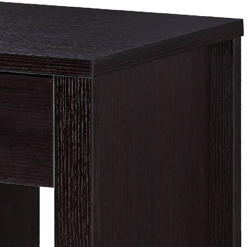 Akol Computer Desk | Keyboard Drawer and Storage | 39" | Black