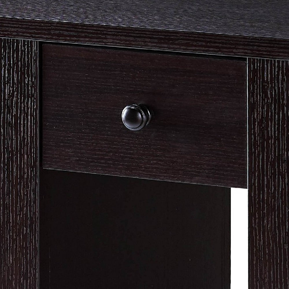 Akol Computer Desk | Keyboard Drawer and Storage | 39" | Black