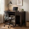 Akol Computer Desk | Keyboard Drawer and Storage | 39" | Black