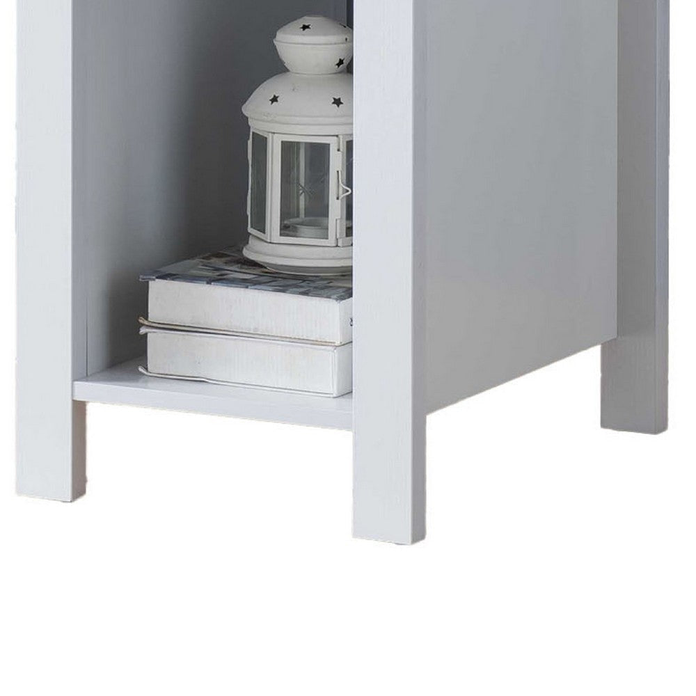 Akol Computer Desk | Keyboard Drawer and Storage | 39’’ | Modern White
