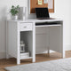 Akol Computer Desk | Keyboard Drawer and Storage | 39" | Modern White